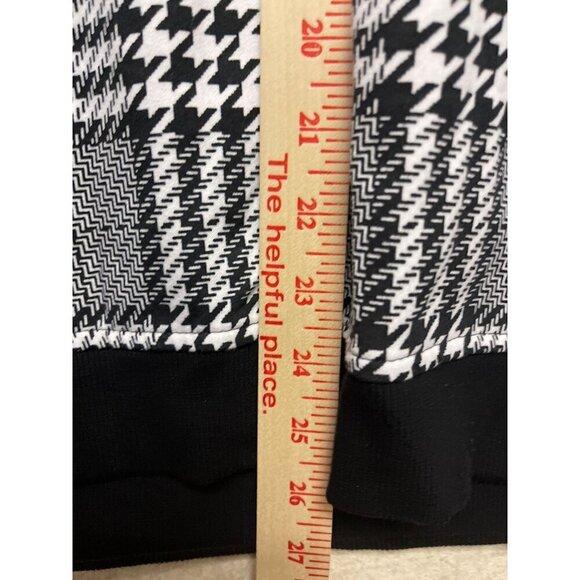 NEW! International Concepts Black White Plaid Hooded Sweatshirt Men's Small - Picture 5 of 8